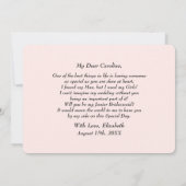 Bent u mijn Jr. Bridesmaid? Elegant Blush Pink Kaart (Achterkant)