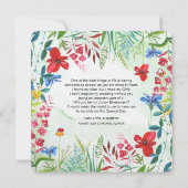 Bent u mijn Jr. Bridesmaid? Wild Meadow Invite Kaart (Achterkant)