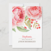 Bent u mijn Junior Bridesmaid? Romantische Rozen Kaart (Voorkant)