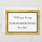 Bent u mijn junior bruidsmeisje? kaart (Achterkant)