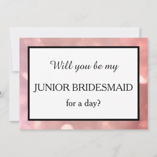 Bent u mijn junior bruidsmeisje? kaart (Achterkant)