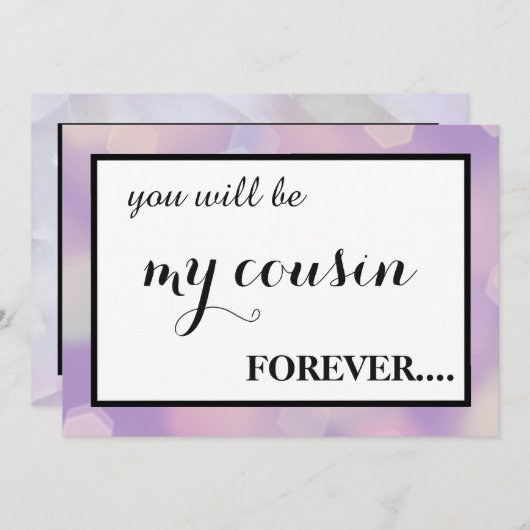 Bent u mijn junior bruidsmeisje? kaart (Voorkant / Achterkant)