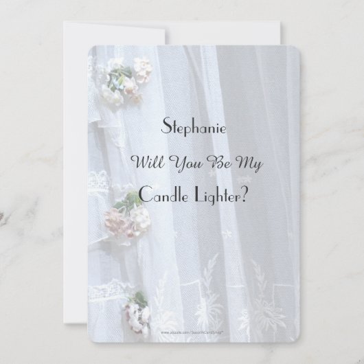 Bent u mijn kaarslicht  kant uitgenodigd? kaart (Voorkant)