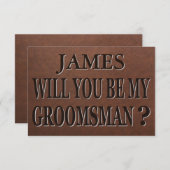 Bent u mijn Kaart voor het Groomsman-voorstel? (Voorkant / Achterkant)