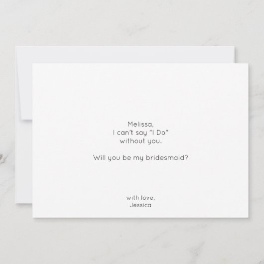 Bent u mijn korte moderne, minimale foto? kaart (Achterkant)