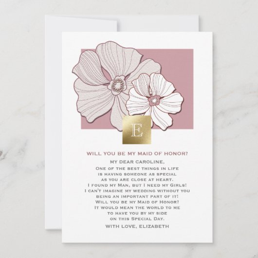 Bent u mijn Maid of Honor? Aangepaste fotokaarten Kaart (Voorkant)