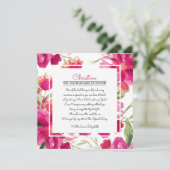 Bent u mijn Maid of Honor? Fuchsia Floral Kaart (Staand voorkant)