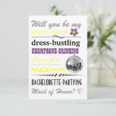 "Bent u mijn Maid of Honor?" Kaart (Staand voorkant)