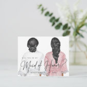 Bent u mijn Maid of Honor? Meisjes in Robes Kaart (Staand voorkant)
