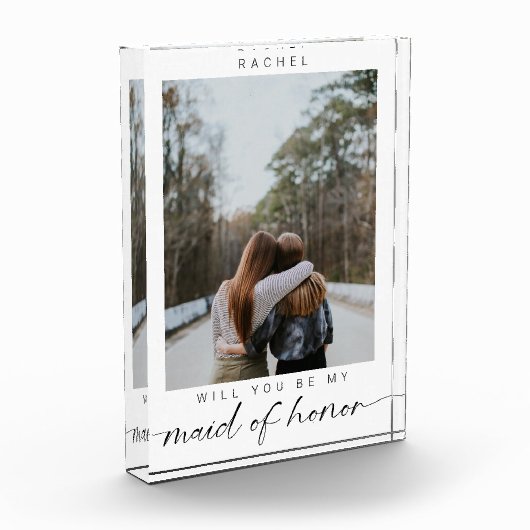 Bent u mijn Maid of Honor Minimalist Photo Chic? Fotoblokken (Links)