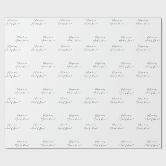 Bent u mijn Maid of Honor? MOH-voorstel Cadeaupapier (Vlak)