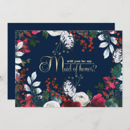 Bent u mijn Maid of Honor? Navy blue | Bourgogne Kaart
