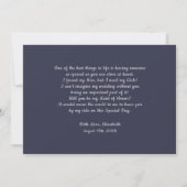 Bent u mijn Maid of Honor? Navy Blue Silver Kaart (Achterkant)
