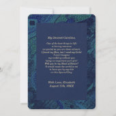 Bent u mijn Maid of Honor? Peacock Feather Kaart (Achterkant)