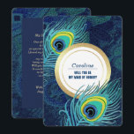 Bent u mijn Maid of Honor? Peacock Feather Kaart<br><div class="desc">Peacock Feather met Gold Foil lijst gepersonaliseerde Navy Blue Maid of Honor om verzoek te zijn | Uitnodiging Kaart. Pas de naam, datum, tekst en alle details van uw uitnodiging aan. Matching Wedding Party Invitations, Bridal Shower Invitations, Save the Date Cards, Bridesmaid to be Request Kaarten, Thank You Cards, Favors...</div>