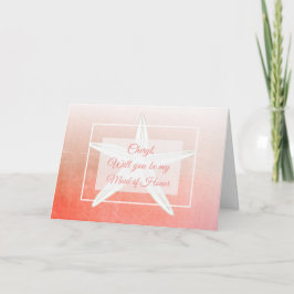 Bent u mijn Maid of Honor Personalized Card?