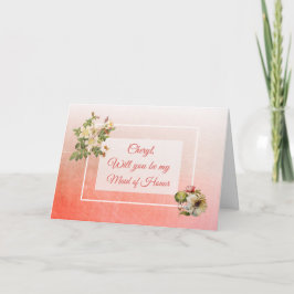 Bent u mijn Maid of Honor Personalized Card?