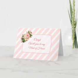Bent u mijn Maid of Honor Personalized Card?