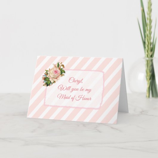 Bent u mijn Maid of Honor Personalized Card? (Voorkant)