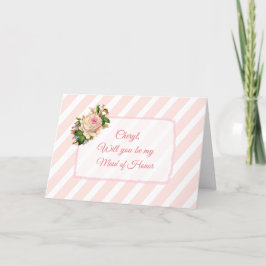 Bent u mijn Maid of Honor Personalized Card?