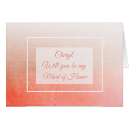Bent u mijn Maid of Honor Personalized Card?