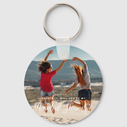 Bent u mijn Maid of Honor Photo Keyring? Sleutelhanger (Voorkant)