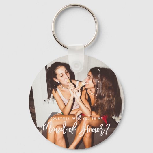 Bent u mijn Maid of Honor Photo Keyring? Sleutelhanger (Voorkant)
