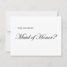 Bent u mijn Maid of Honor proposal card?