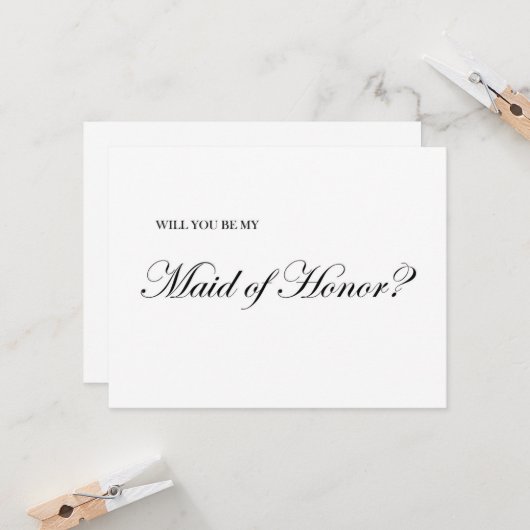 Bent u mijn Maid of Honor proposal card? Kaart (Voorkant / Achterkant in situ)