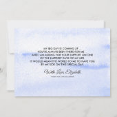 Bent u mijn Maid of Honor? Royal Blue Floral Kaart (Achterkant)