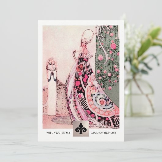 Bent u mijn Maid of Honor? Uitnodiging Kaarten (Staand voorkant)