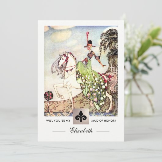 Bent u mijn Maid of Honor? Uitnodiging Kaarten (Staand voorkant)