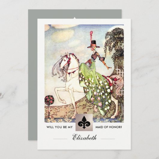 Bent u mijn Maid of Honor? Uitnodiging Kaarten (Voorkant / Achterkant)