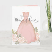 Bent u mijn Maid of Honor Waterverf Blush? Kaart (Voorkant)