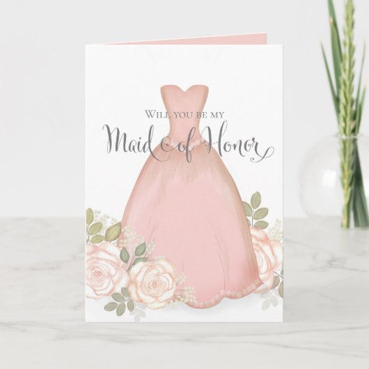 Bent u mijn Maid of Honor Waterverf Blush? Kaart (Voorkant)