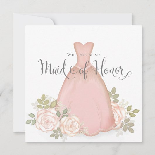 Bent u mijn Maid of Honor Waterverf Blush? Kaart (Voorkant)