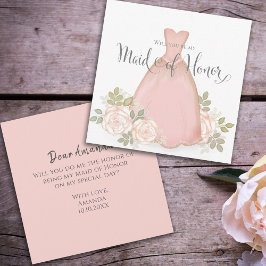 Bent u mijn Maid of Honor Waterverf Blush? Kaart