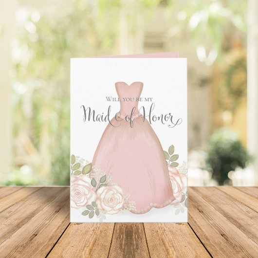 Bent u mijn Maid of Honor Waterverf Blush? Kaart
