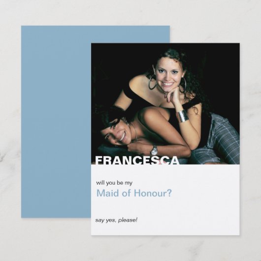 Bent u mijn Maid van de eervolle moderne foto? Kaart (Voorkant / Achterkant)