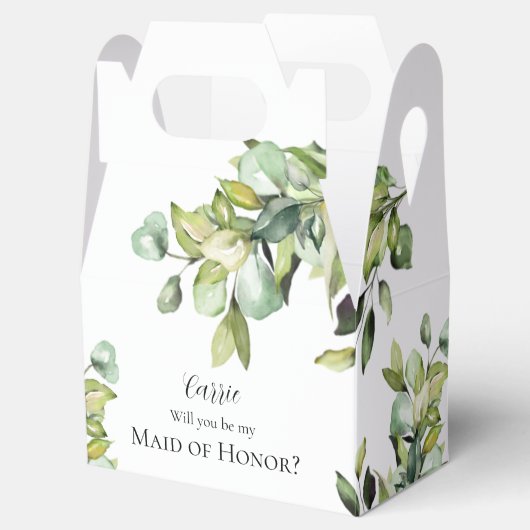 Bent u mijn Maid van Eer Green Botanicals Favo? Bedankdoosjes (Geopend)