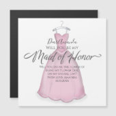 Bent u mijn Maid van Honor Pink Dress Simple? (Voorkant / Achterkant)