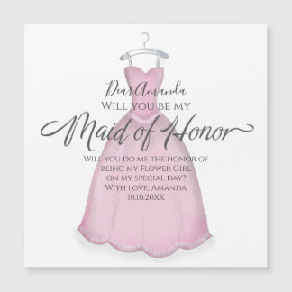 Bent u mijn Maid van Honor Pink Dress Simple?