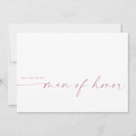 Bent u mijn Man van eer? | Blush roze (Voorkant)