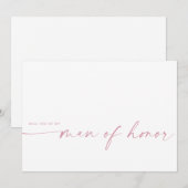 Bent u mijn Man van eer? | Blush roze (Voorkant / Achterkant)