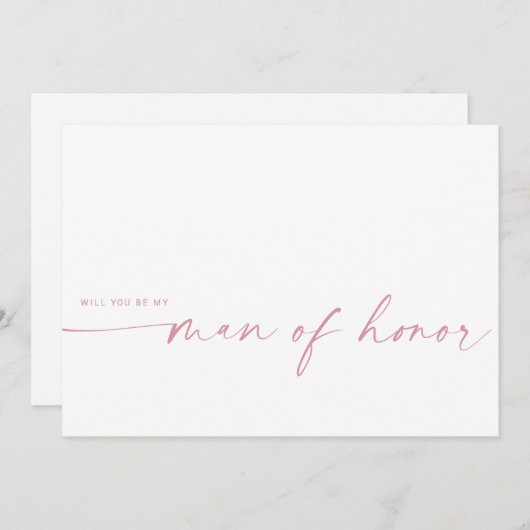 Bent u mijn Man van eer? | Blush roze (Voorkant / Achterkant)