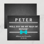 Bent u mijn Man van Honor? Gepersonaliseerd Kaart (Voorkant / Achterkant)