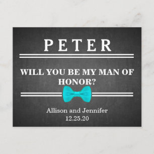 Bent u mijn Man van Honor? Gepersonaliseerd Kaart