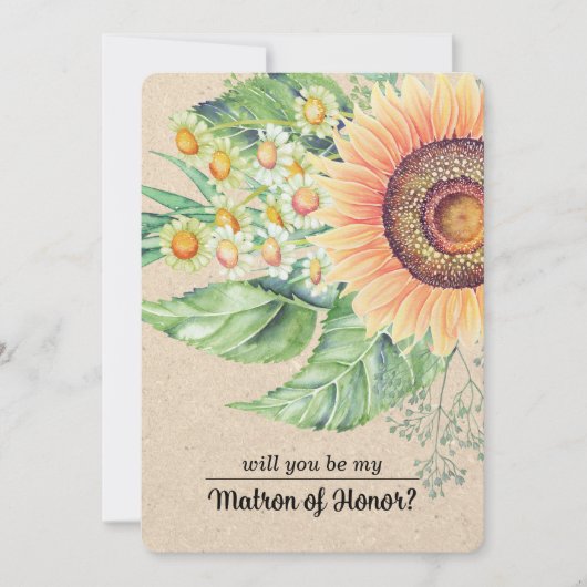 Bent u mijn Matron of Honor? Aangepaste uitnodigin Kaart (Voorkant)
