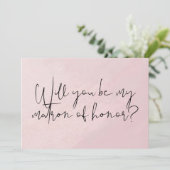 Bent u mijn Matron of Honor Briefkaart? Kaart (Staand voorkant)