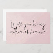 Bent u mijn Matron of Honor Briefkaart? Kaart (Voorkant / Achterkant)